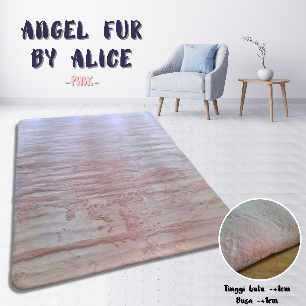 Jual KARPET BULU KOREA 100X140 ANGEL FUR BY ALICE KARPET BULU PREMIUM -  PINK | Shopee Indonesia