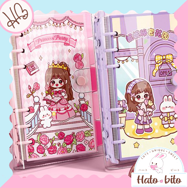 Jual 1 set binder 6 ring ukuran A6 nini rabbit karakter lucu cute ...