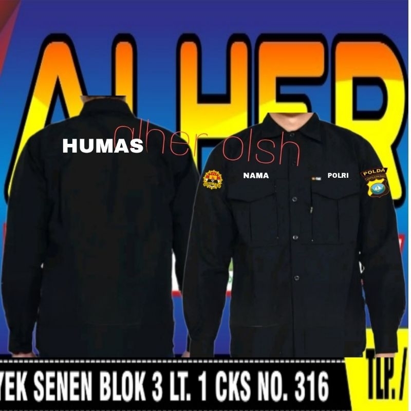 Jual Kemeja Tactical Humas Polri Baju Tactical Humas Polri Seragam Tactical Humas Polri Pdl 1304