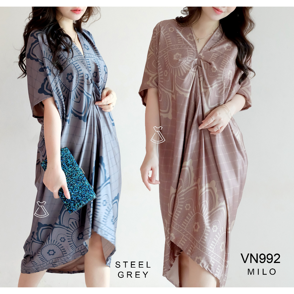 Jual VN992 - DRESS BATIK KAFTAN BATIK KANTOR WANITA KAFTAN MURAH ...