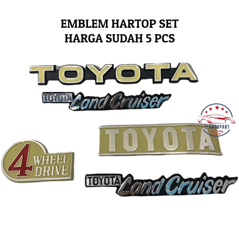 Jual Emblem Hartop Set 5PCS | Shopee Indonesia