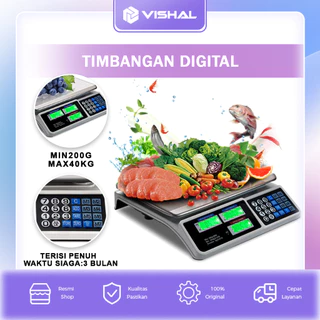 VISHAL Digital Computing Scale 40Kg Double Display / Timbangan Digital buah VS-6018