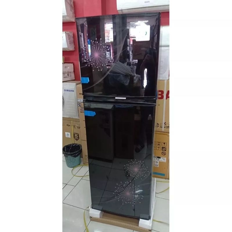 Jual KULKAS SHARP 2 PINTU SJ-317MG-DB/ SJ-317 LOW VOLTAGE 256L | Shopee ...