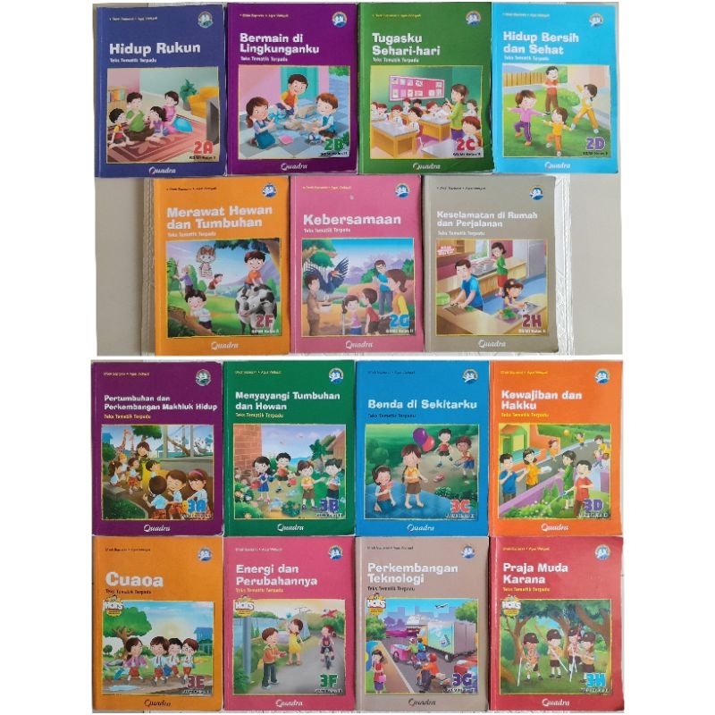 Jual Buku Teks Tematik Terpadu Kelas 2 3 SD Quandra | Shopee Indonesia