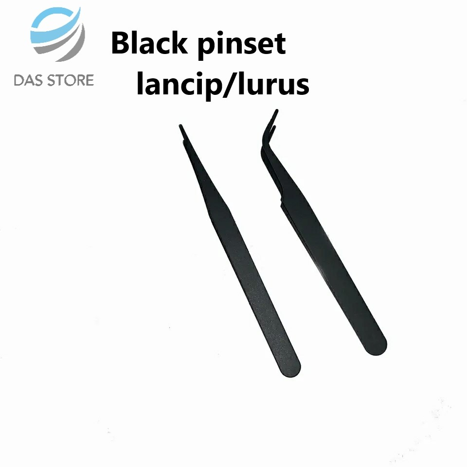 Jual Pinset Black Tweezer Hitam Lancip Dan Bengkok Esd 10 Esd 15 Ukuran