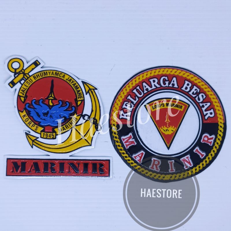 Jual Stiker Embos Logo Marinir Stiker Tempel Kaca Mobil Motor Pintu ...