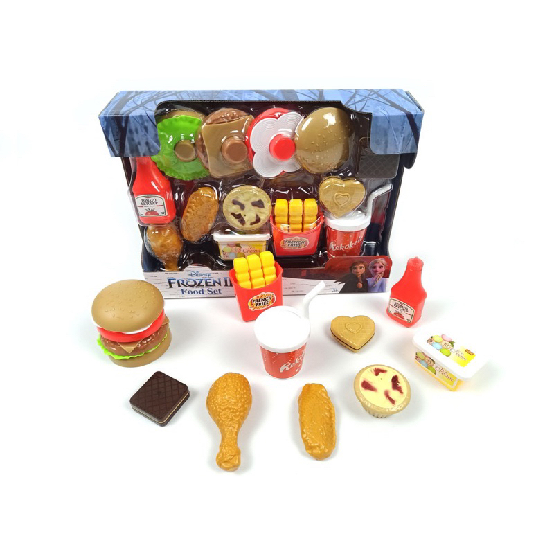 Jual Mainan Anak Disney Frozen Food Burger French fries Chicken Wing ...