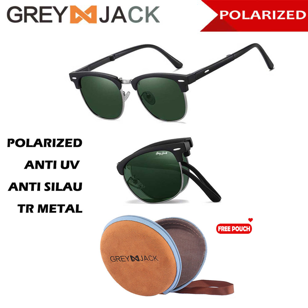 Jual Grey Jack Kacamata Hitam Sunglasses Polarized Model Half Bisa Di