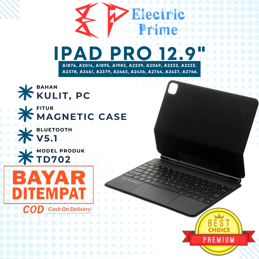 Jual Floating Keyboard Case for iPad Pro 3rd 4th 5th 6th Generation 12. ...
