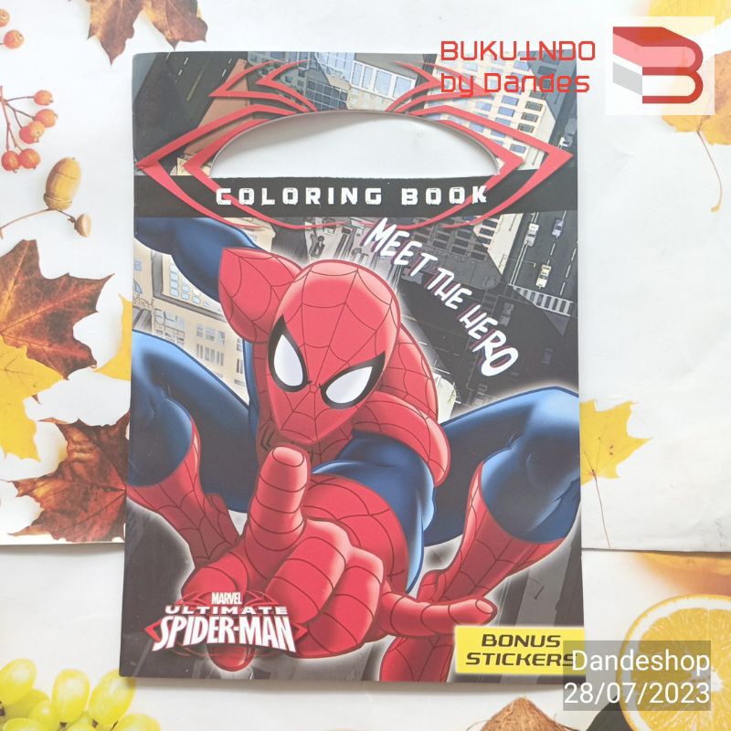 Jual Marvel Ultimate Spiderman Coloring Book Buku Mewarnai Anak Bonus