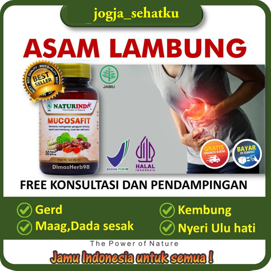 Jual Obat Gerd Asam Lambung Maag Herbal Sariawan Bau Mulut Kesehatan Alami Bpom Mucosafit