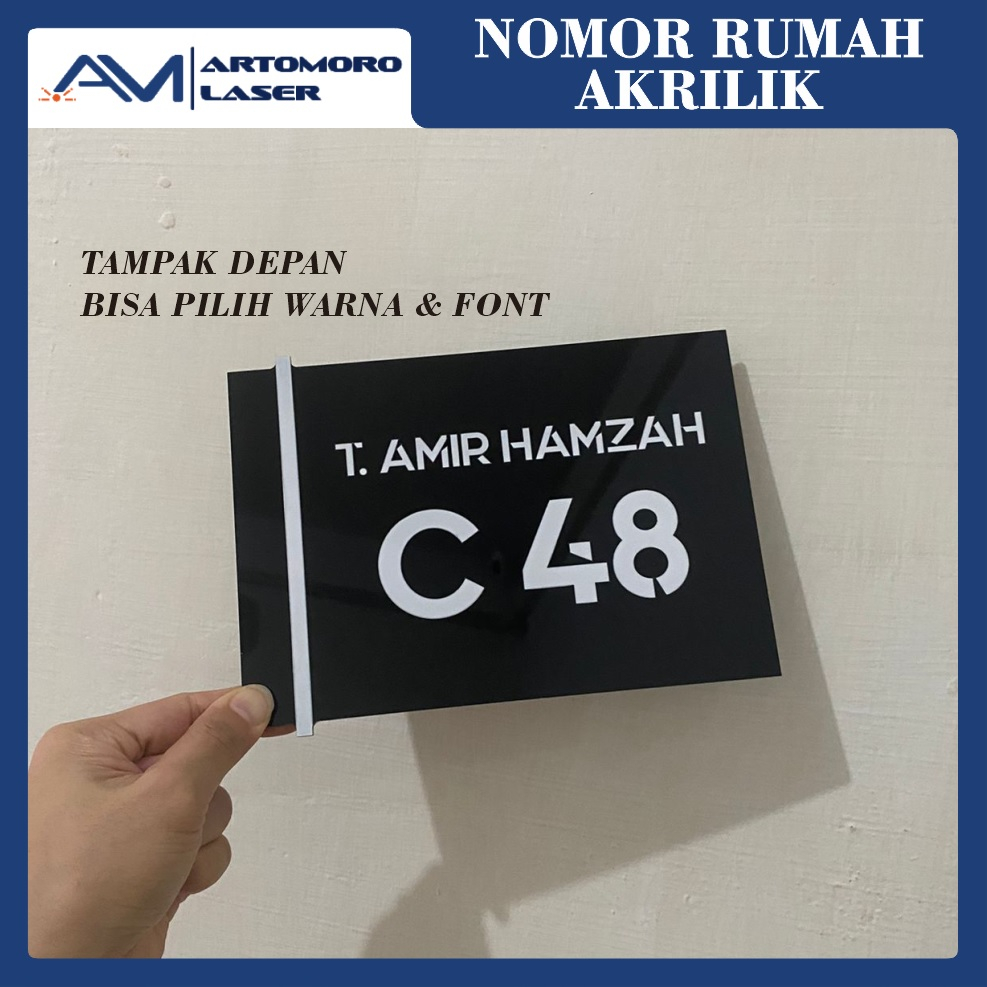 Jual PAPAN NOMOR RUMAH AKRILIK CUSTOM | NOMER RUMAH AKRILIK TEMPAH ...