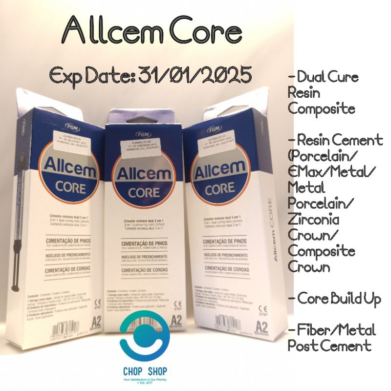Jual ORIGINAL Allcem Core Semen Resin Dual Cure Komposit FGM Resin