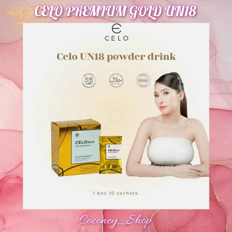 Jual CELO UN18 GOLD PREMIUM / MINUMAN SERBUK RASA BUAH DENGAN KOLAGEN ...