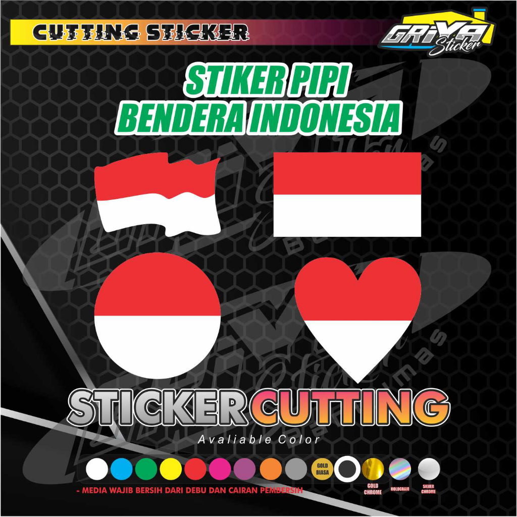 Jual Sticker Pipi Hut Ri Bendera Merah Putih Stiker Kemerdekaan Indonesia Pancasila I Love