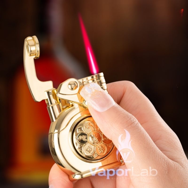 Jual korek api bara classic vintage rocker arm spinning gas lighter ...