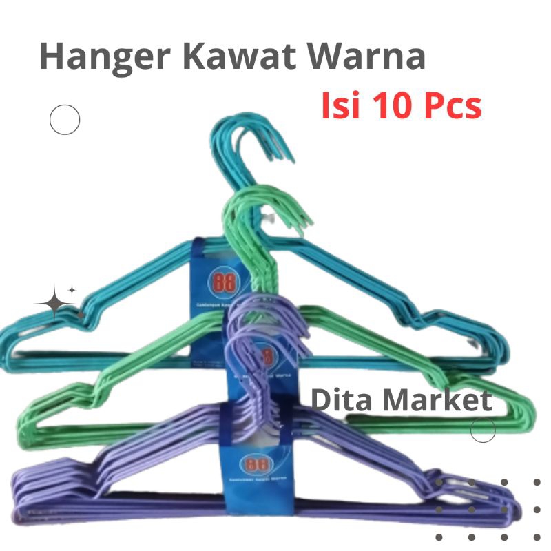 Jual Hanger Baju Kawat Hanger Kawat Tebal Hanger Kawat Warna Pcs Pcs Gantungan Baju