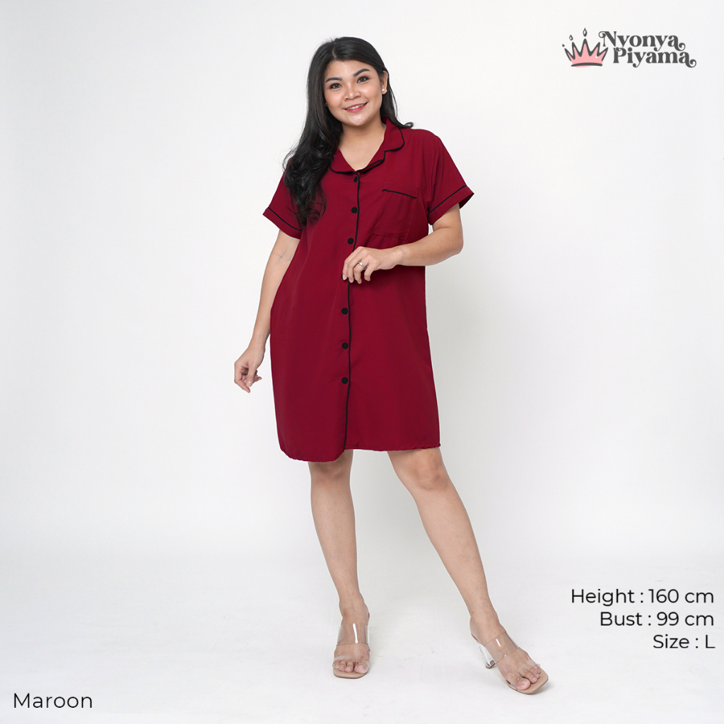 Jual [BEST SELLER] Nyopi Polos - POLYESTER Daster Wanita Dewasa S/M L