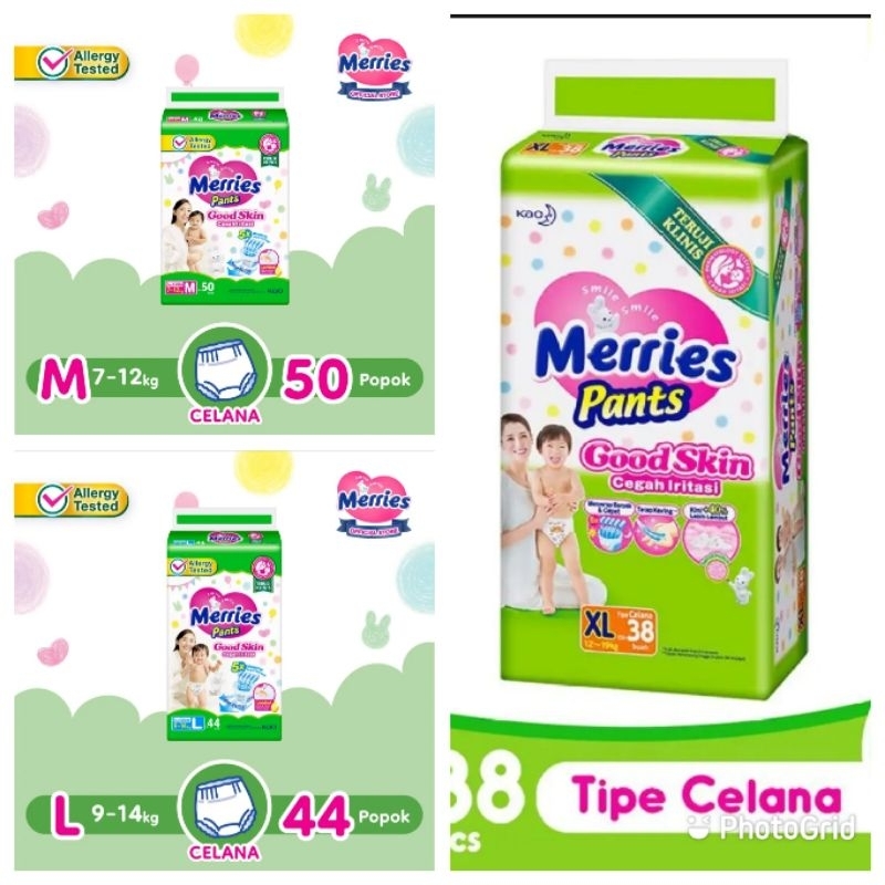 Jual Merries good skin M50 L44+4 XL38 | Shopee Indonesia