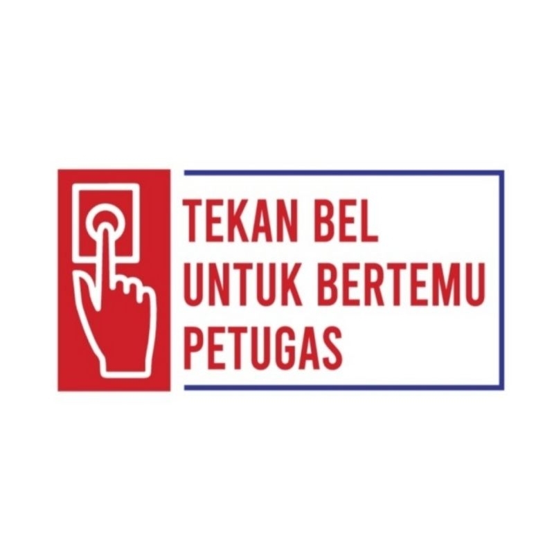 Jual Tekan Bel Untuk Bertemu Petugas Signboard Acrylic | Shopee Indonesia
