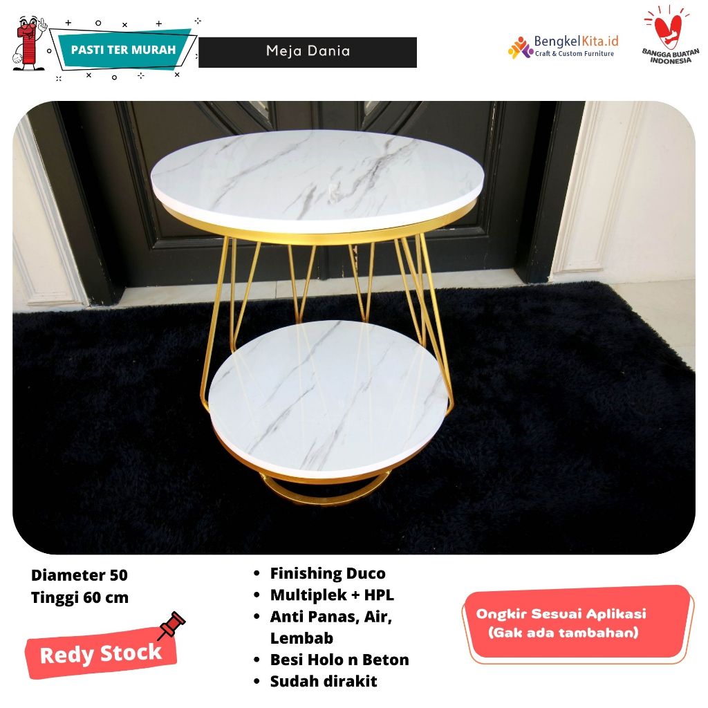 Jual Meja Tamu Minimalis Aesthetic Dania| Meja Ruang Tamu Aesthetic