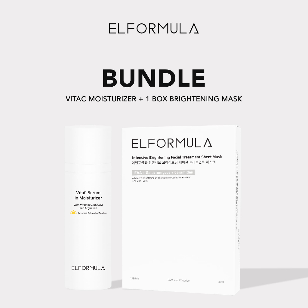 Jual ELFORMULA Bundle Glow Skin VitaC Moisturizer + Brightening Mask