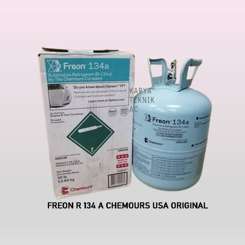 Jual PREON R 134 A CHEMOURS USA ORIGINAL 1 CAN ISI 13.6 KG | Shopee ...