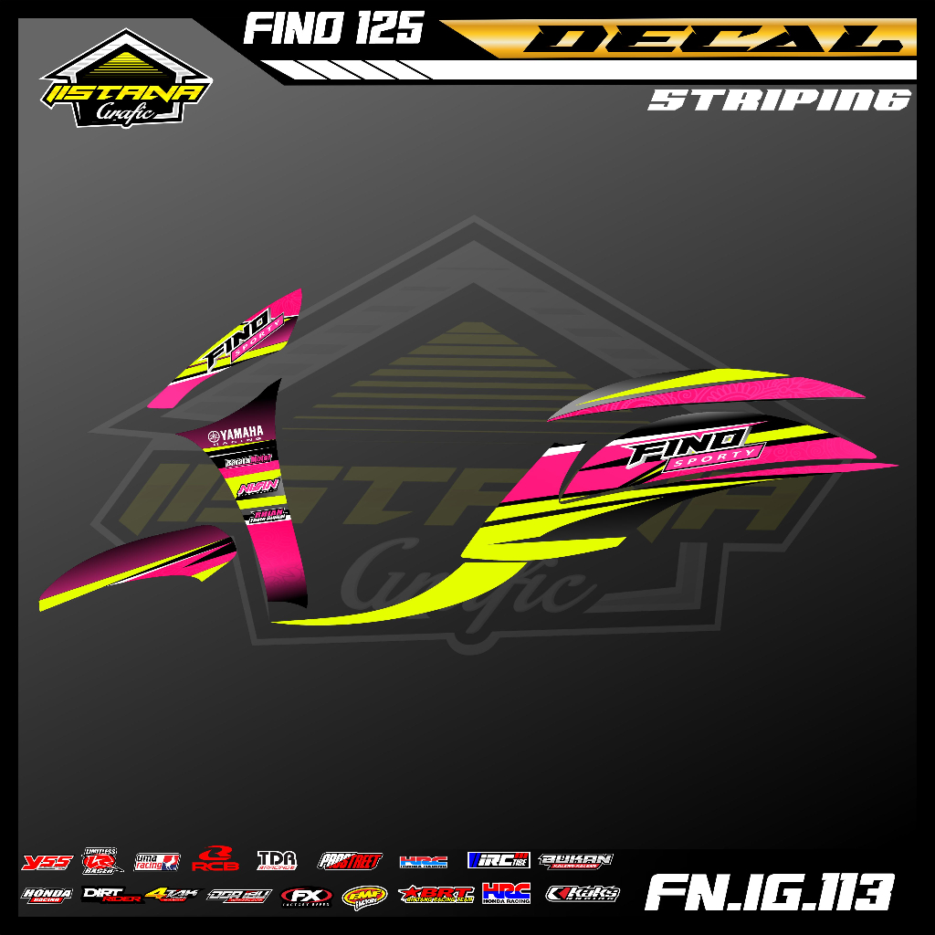 Jual Sticker Striping FINO 125 - Sticker Striping Variasi FINO125 Motif ...