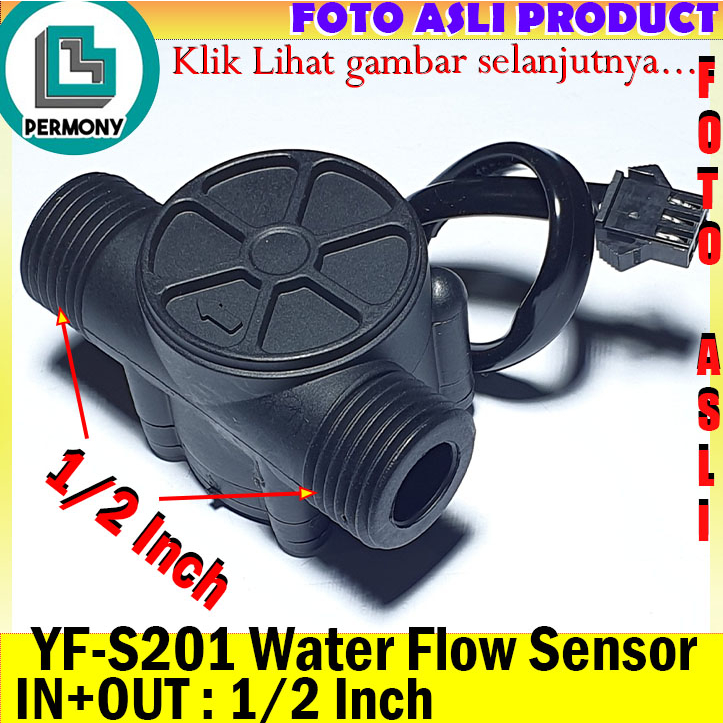Jual YFS201 sensor water flow 1/2 Inch 0.5 liquid meter YF-S201 ...