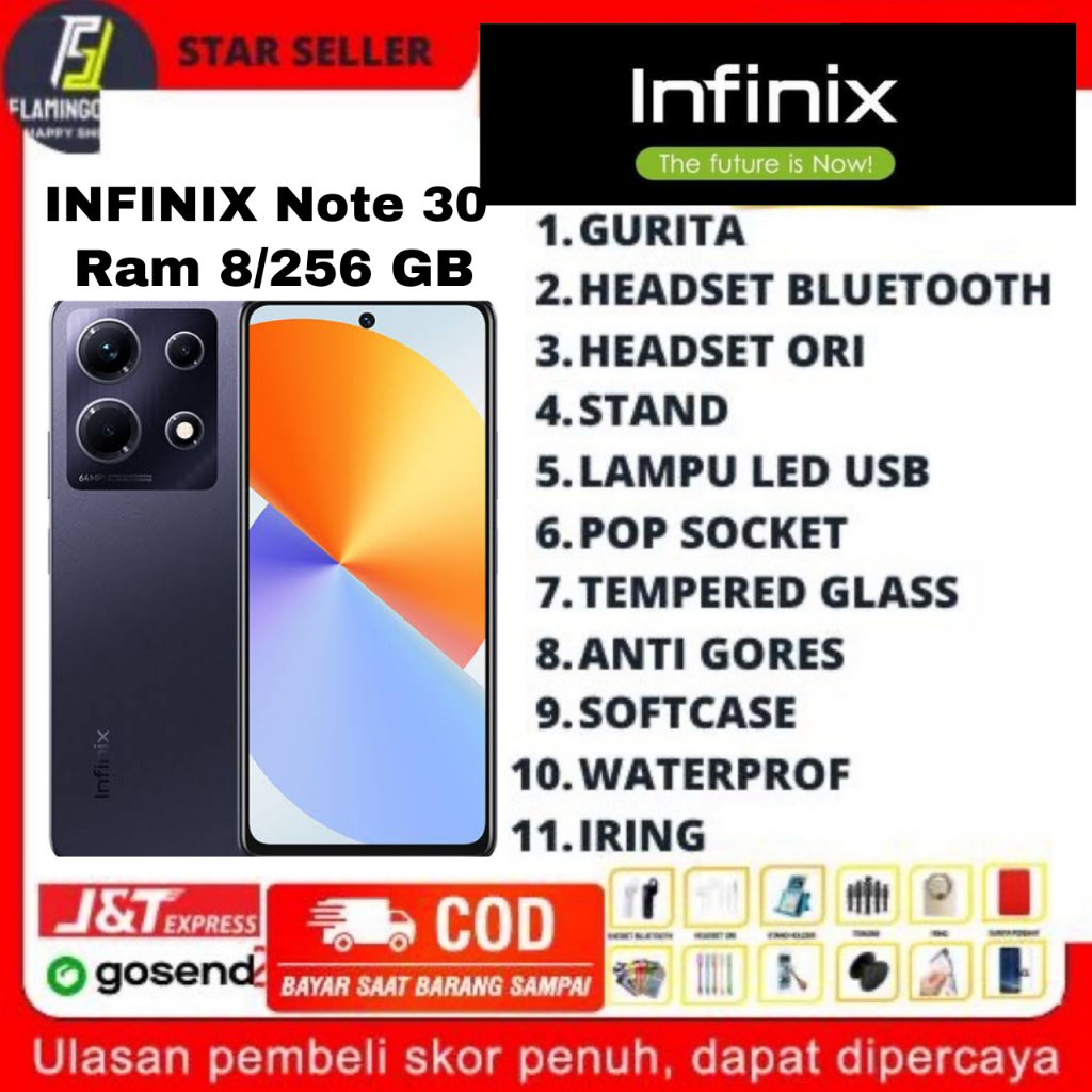 Jual INFINIX NOTE 30 NFC RAM 8/256 GB GARANSI RESMI INFINIX | Shopee ...
