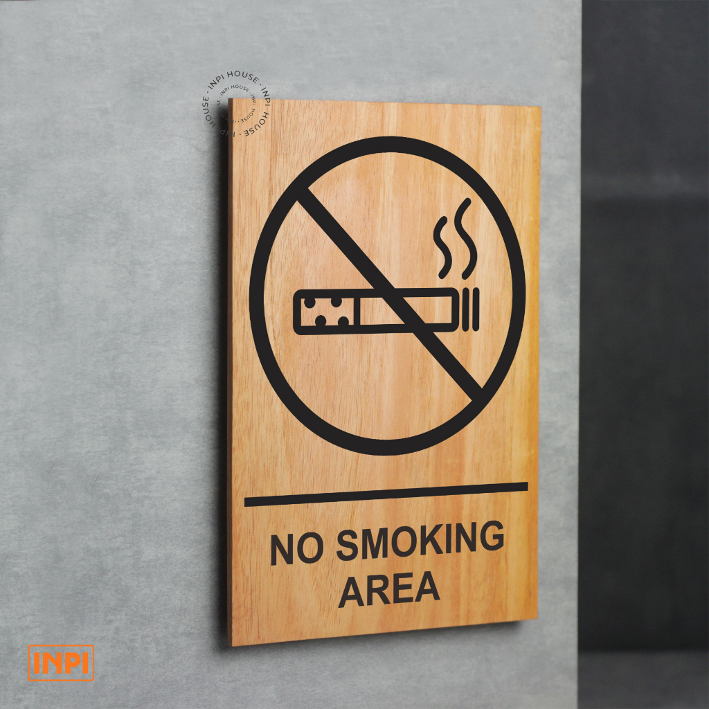 Jual Inpi Sign Kayu Mahoni Sticker Portrait No Smoking Shopee Indonesia