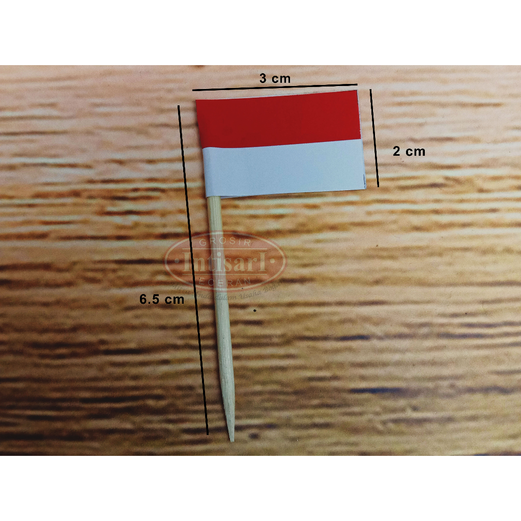 Jual Topper Party Flag Indonesia / Topper Kue / Topper Bendera / Hiasan