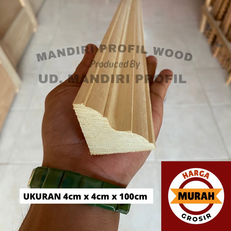 Jual Lis Kayu Profil Sudut Plafon K Kayu Wallmoulding Shopee Indonesia