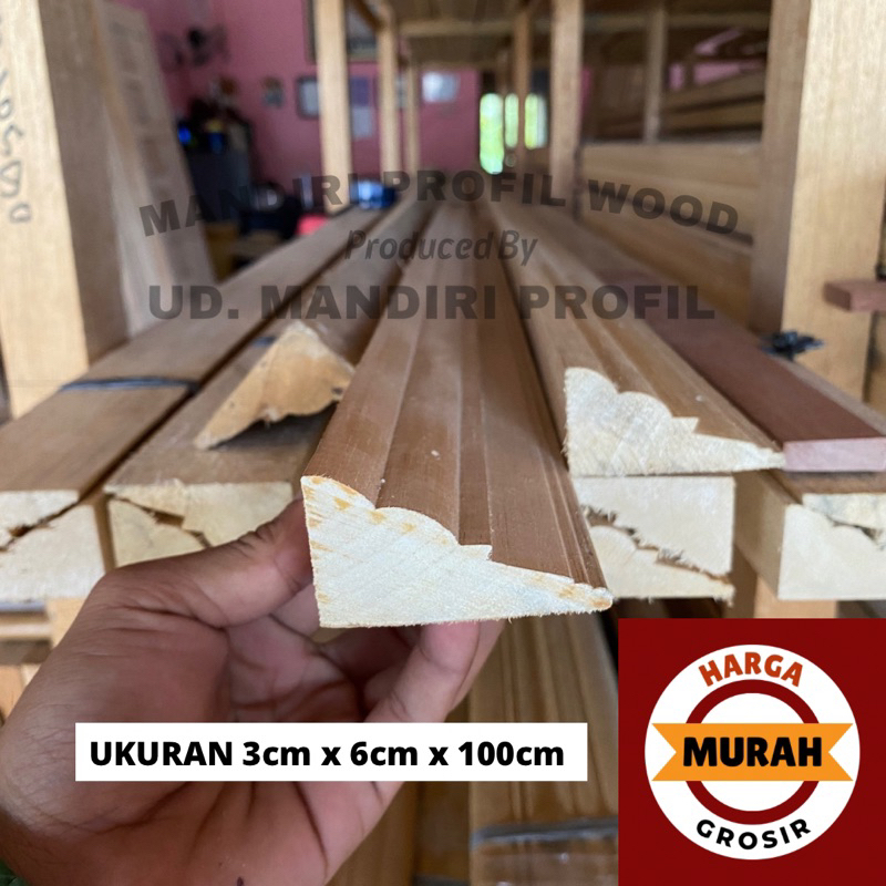 Jual Lis Kayu Profil Sudut Plafon L5b Kayu Wallmoulding Shopee Indonesia