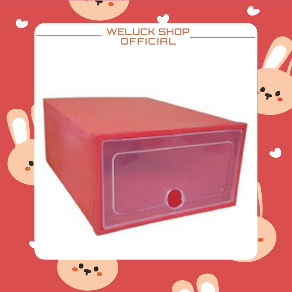 Jual Kotak sepatu lipat / box sepatu lipat / kotak sepatu transparan ...