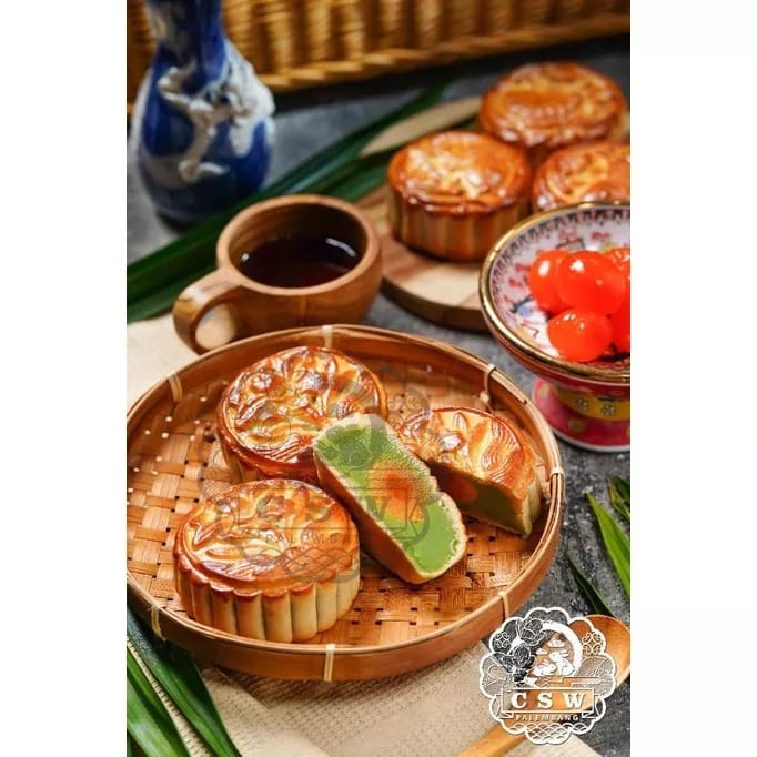 Jual Mooncake CSW Palembang Vegetarian TauYung Pandan/Original/Telur ...