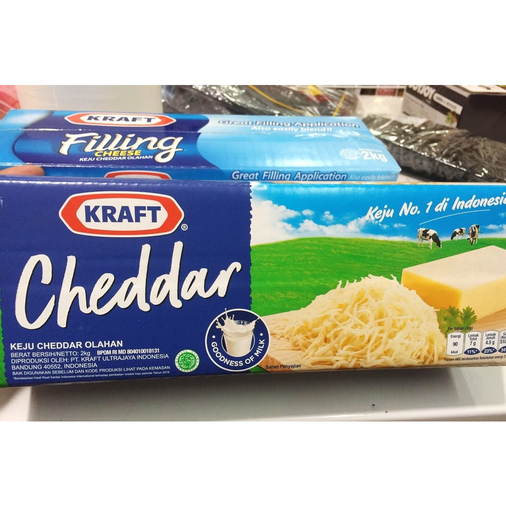 Jual Keju Kraft Cheddar Cheese - 2 Kg | Shopee Indonesia