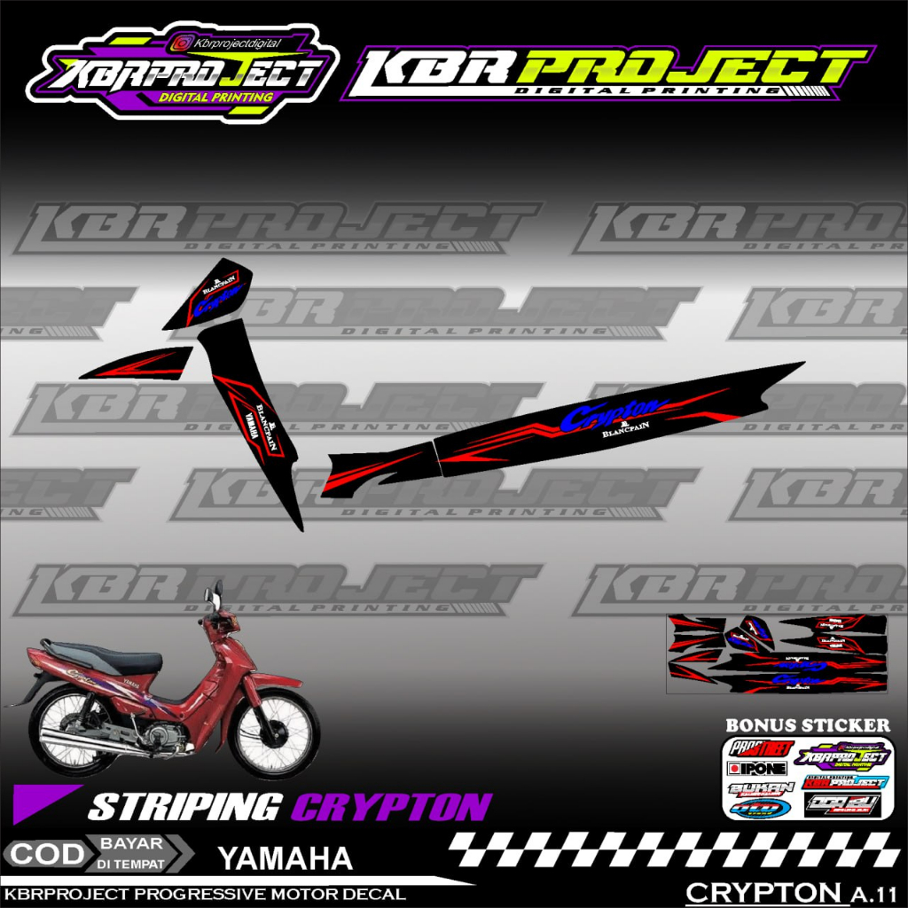 Jual CRYPTON STIKER SRTIPING PREMIUM MOTOR KEREN STIKER LIS VARIASI ...