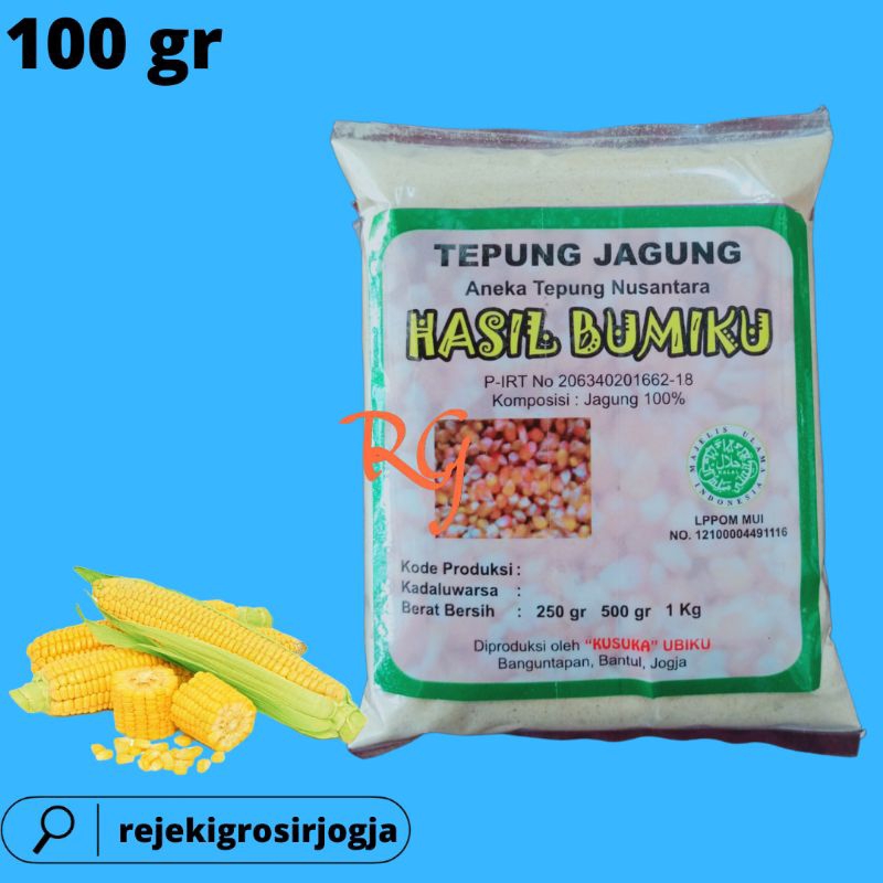 Jual Tepung Jagung Organik Kemasan 100 Gram Corn Powder Organic Kemasan 100 Gram Corn Flour