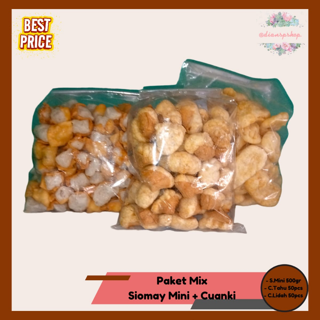 Jual Paket Mix Siomay Mini Cuanki Lidah Cuanki Tahu Shopee Indonesia