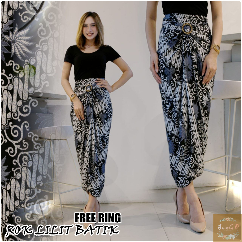 Jual ROK LILIT BATIK BAWAHAN KEBAYA KAIN SERUT INSTAN FREE RING ...