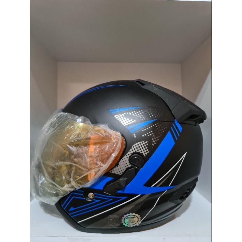 Jual HELM HALF FACE DEWASA, GHM MAX SPYDERBILT MOTIF, SNI, BAHAN ABS