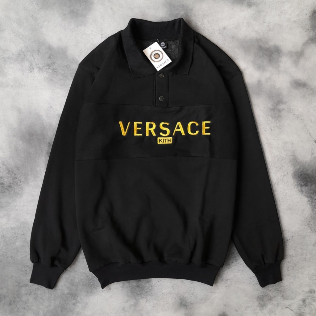 Jual Sweater Crewneck Rugby VERSACE KITH Zipper Premium Quality Casual Full Tag Label Shopee Indonesia