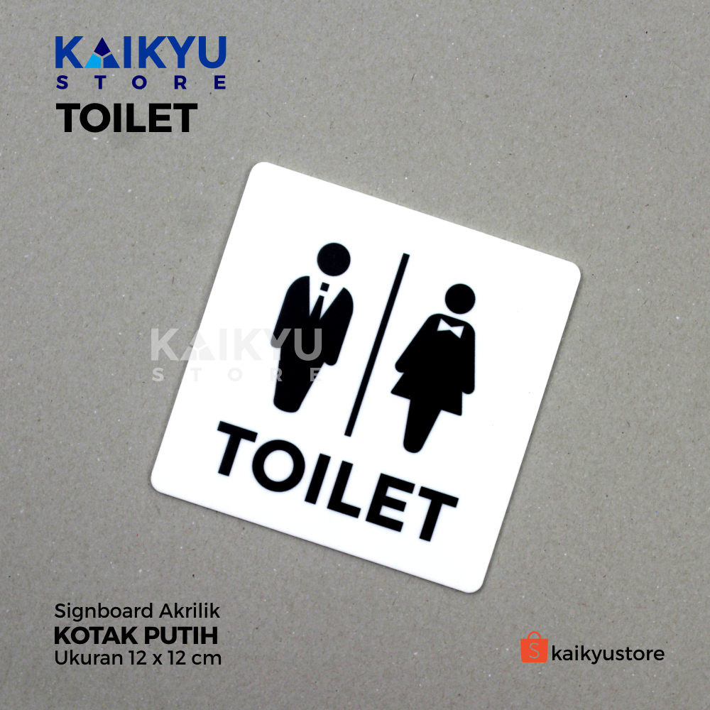 Jual Sign Toilet To Open Signage Board Tanda Papan Akrilik Pintu Toilet Tempel Tag Toilet Gambar