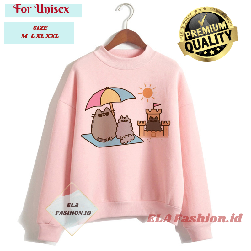 jual-sweater-switer-crewnwck-pusheen-cat-kartun-kucing-lucu-shopee