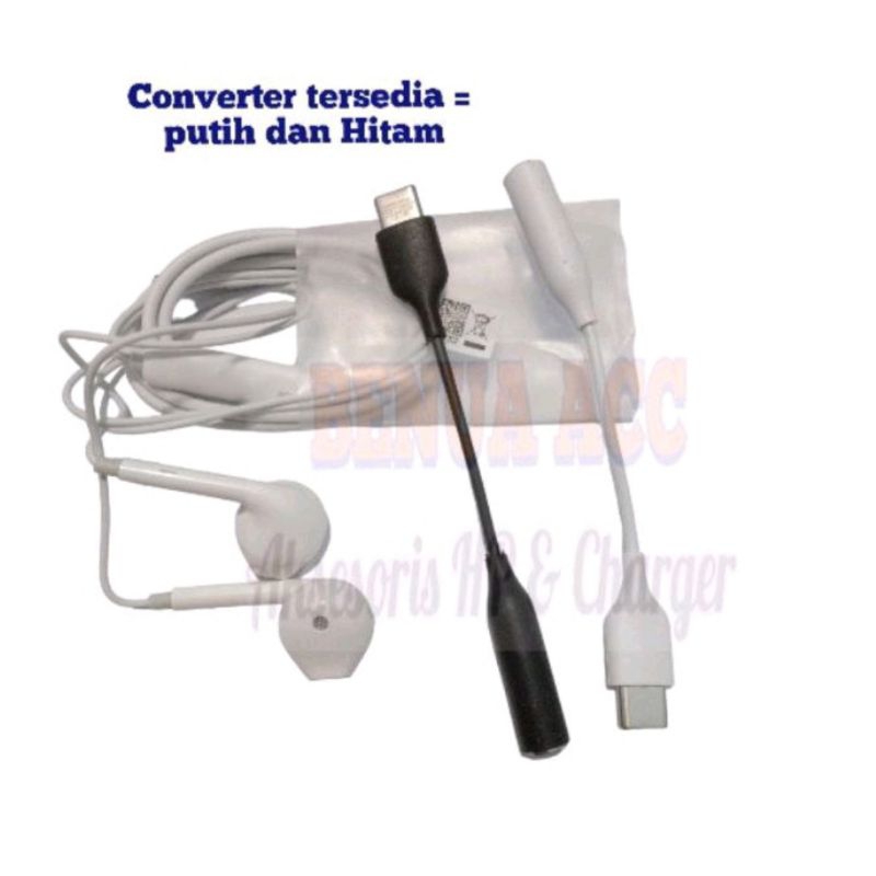 Jual Headset + Converter SMG A34 A54 A33 A53 A73 M53 M52 5G Type C To