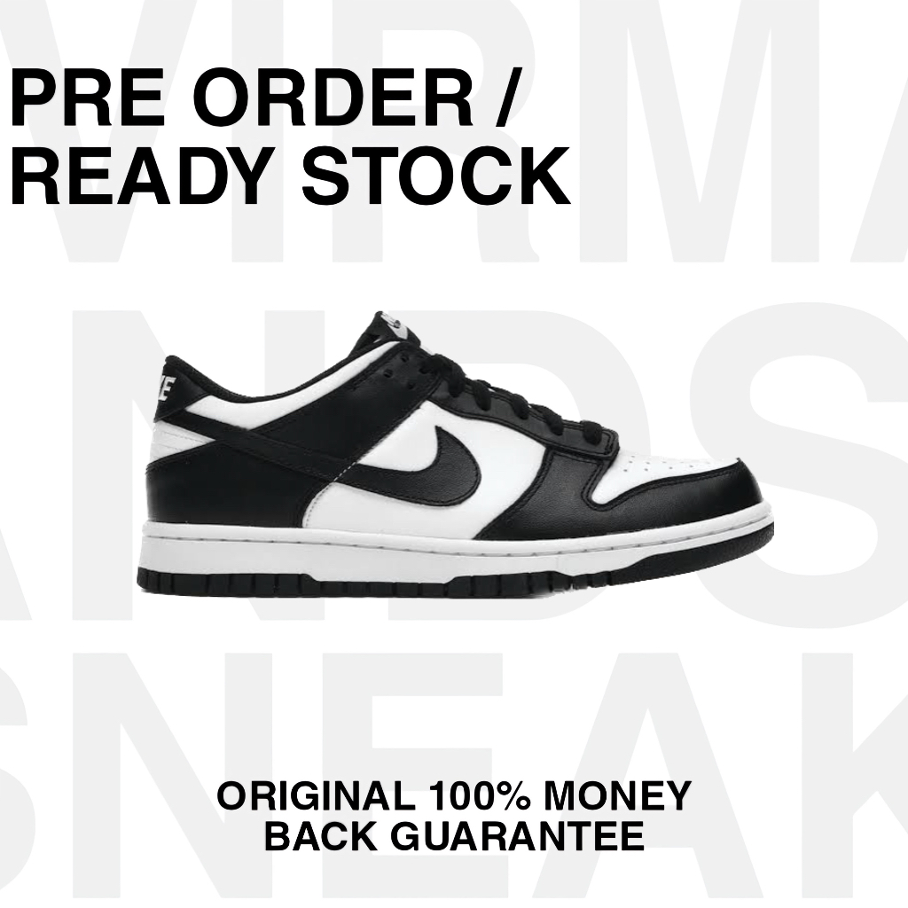 Jual Nike Dunk Low Black White Panda [ GS ] Original 100% Sneakers ...