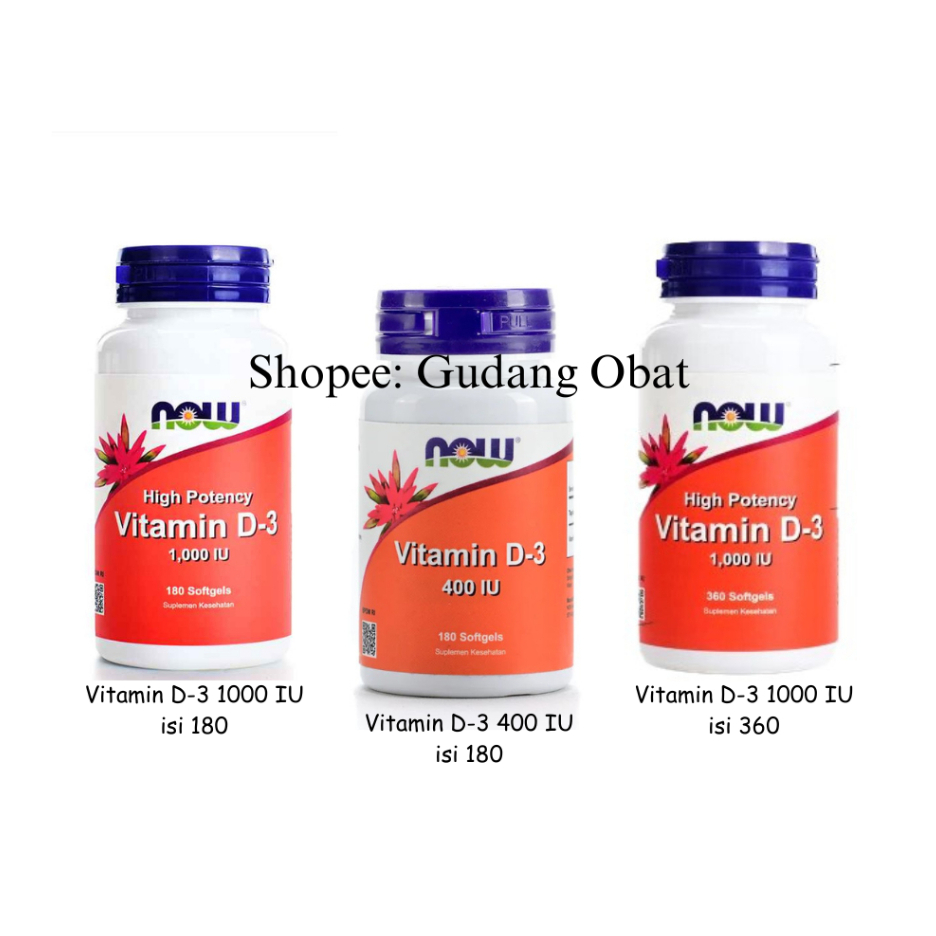 Jual Now Vitamin D3 1000 IU, Vitamin D3 400 IU BPOM ORIGINAL Shopee