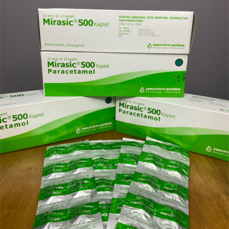 Jual Mirasic 500 Paracetamol 1 Strip 10 Kaplet Murah Shopee Indonesia