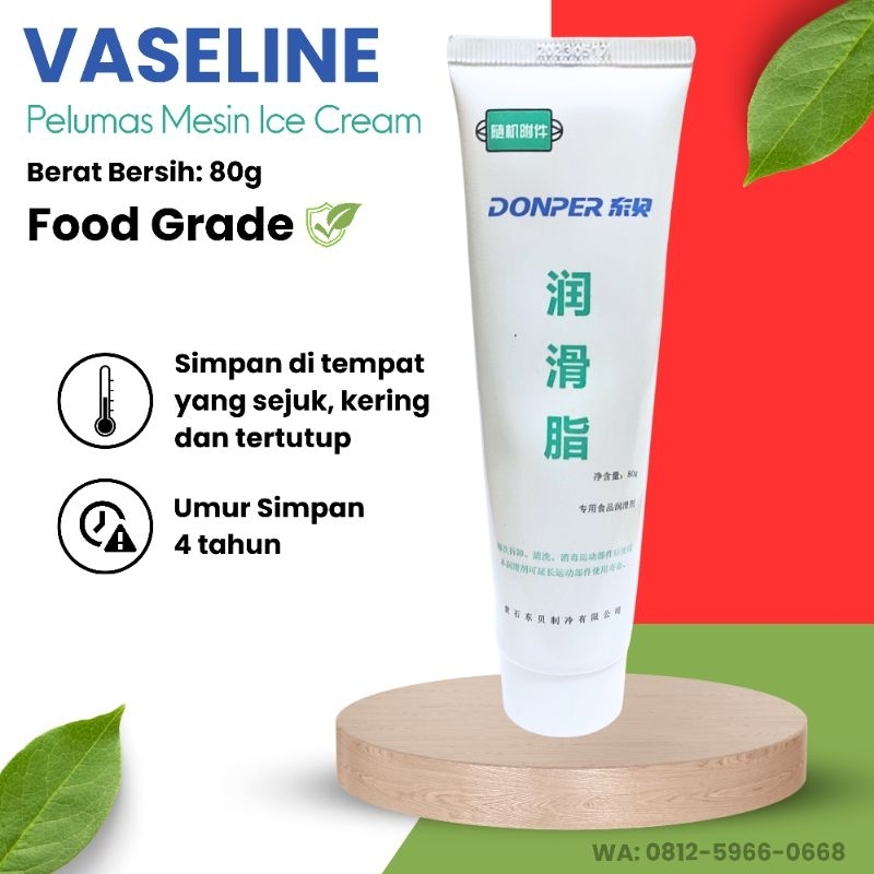 Jual VASELINE Pelumas Mesin Es Krim Food Grade Lubricant Grease / Gemuk